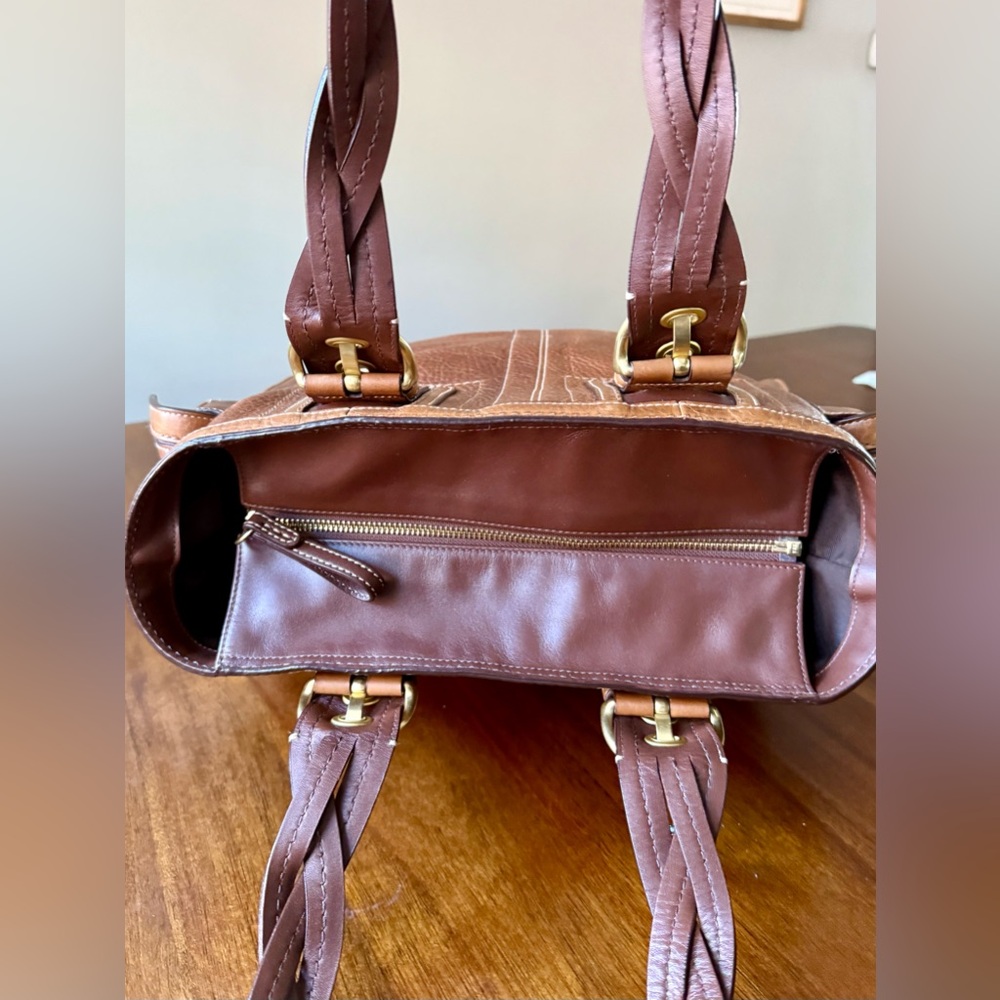 Coach Mia SoHo Tobacco Leather Tote Braided Straps Y2K 2006 - Picture 11 of 15